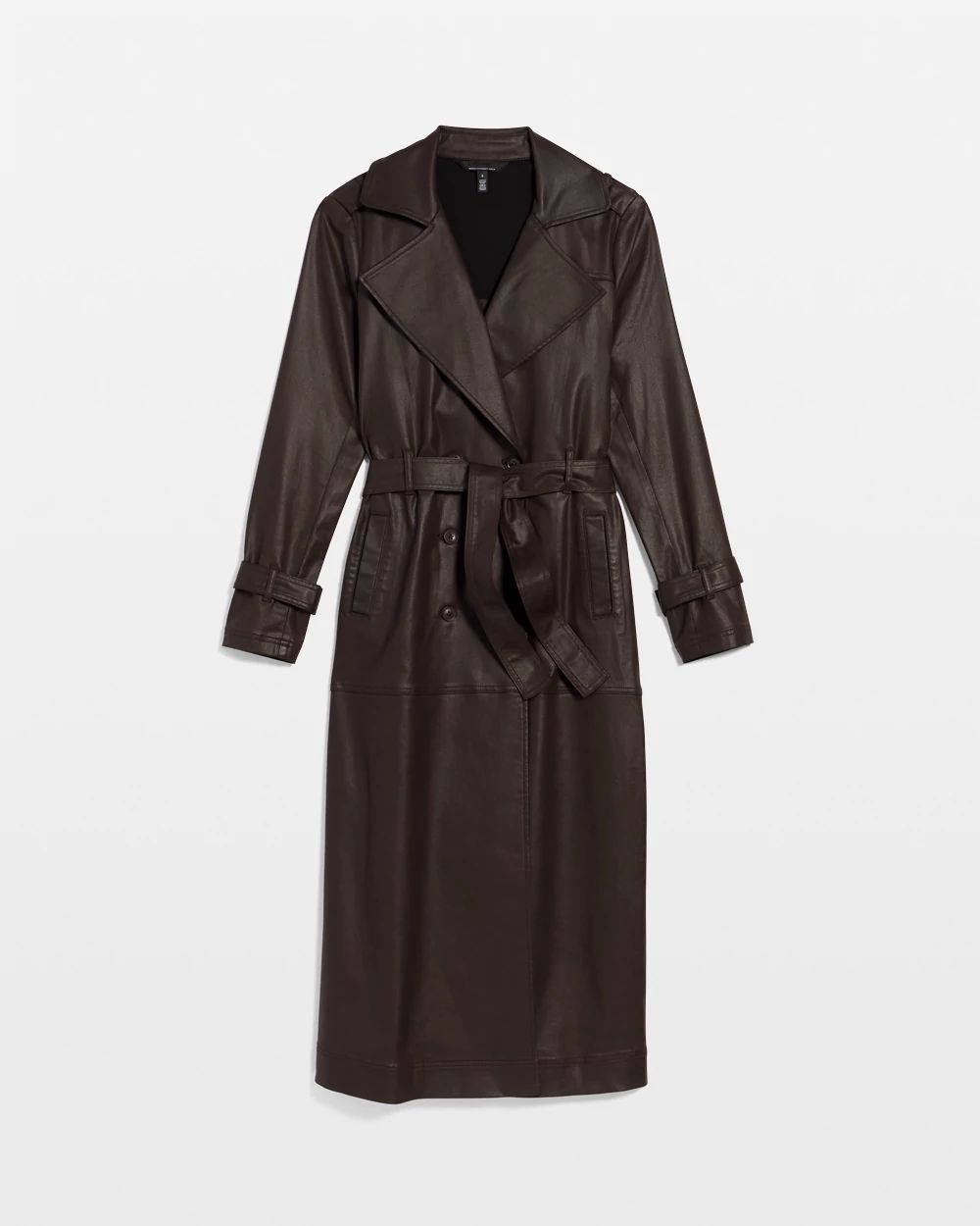 4WAY SHEER DOCKING TRENCH(BLK×KHA) KHMELNYTSKE SHOSSE LONG BLACK LINEN TRENCH COAT — K M by